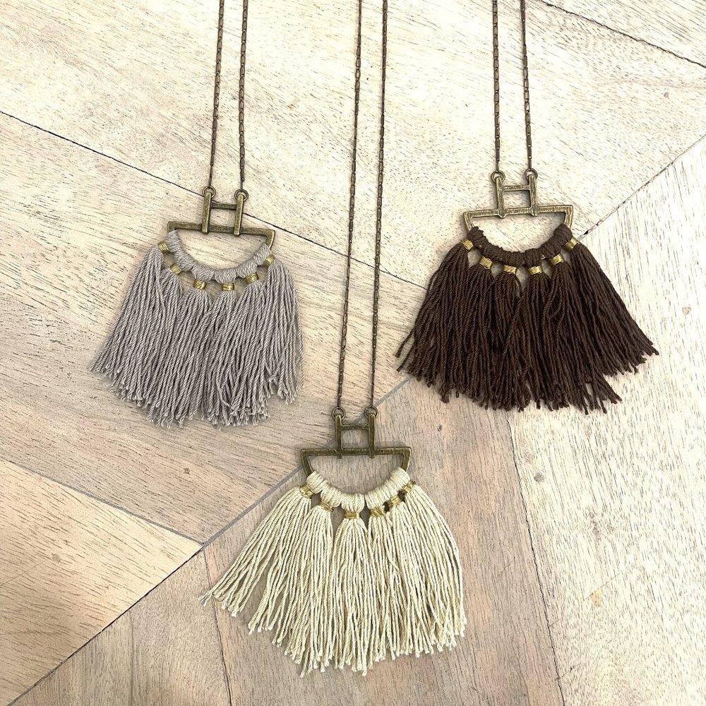 Three Tassel Necklaces